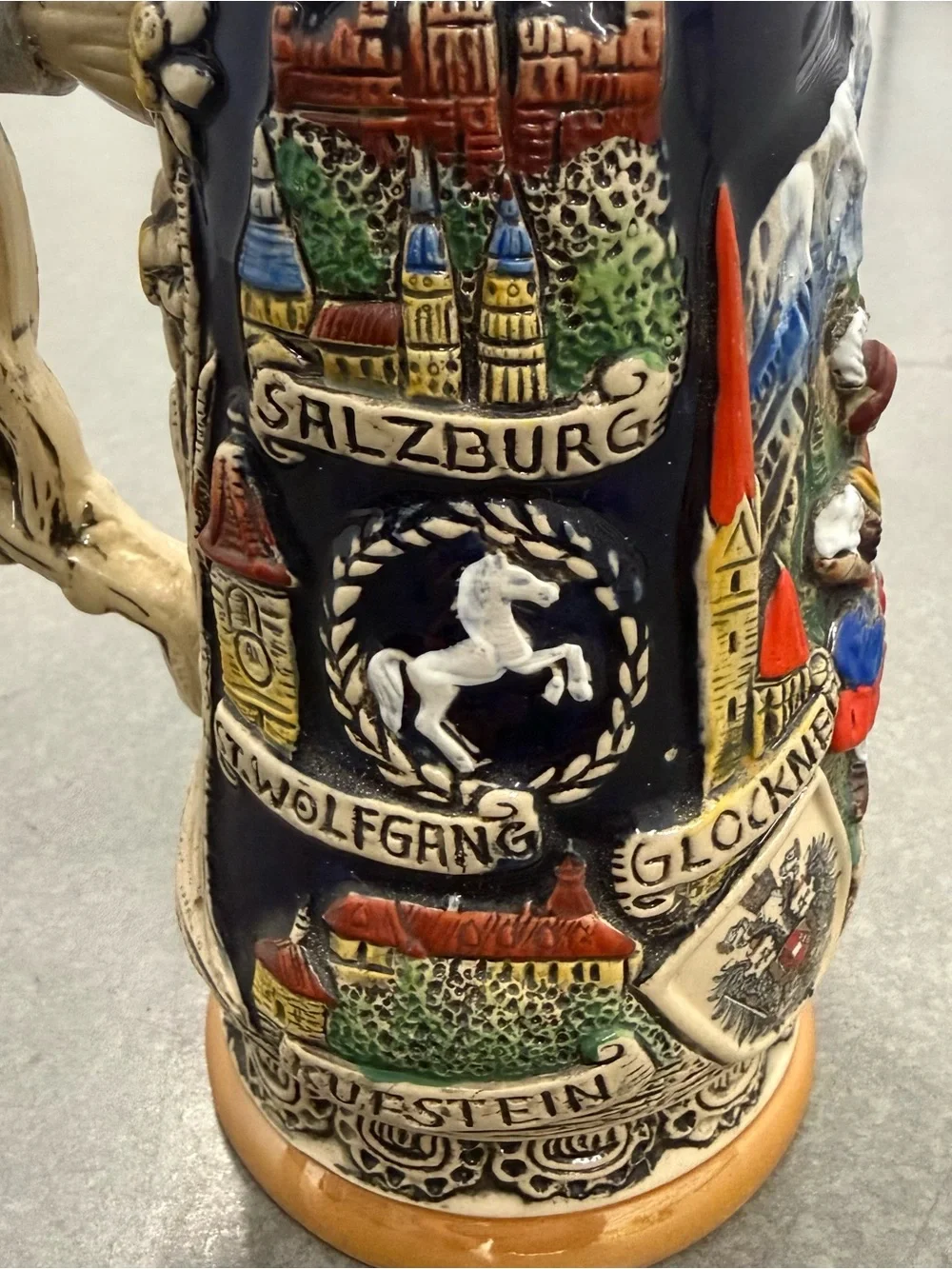 Vintage Austria German Beer Steins Hand Painted